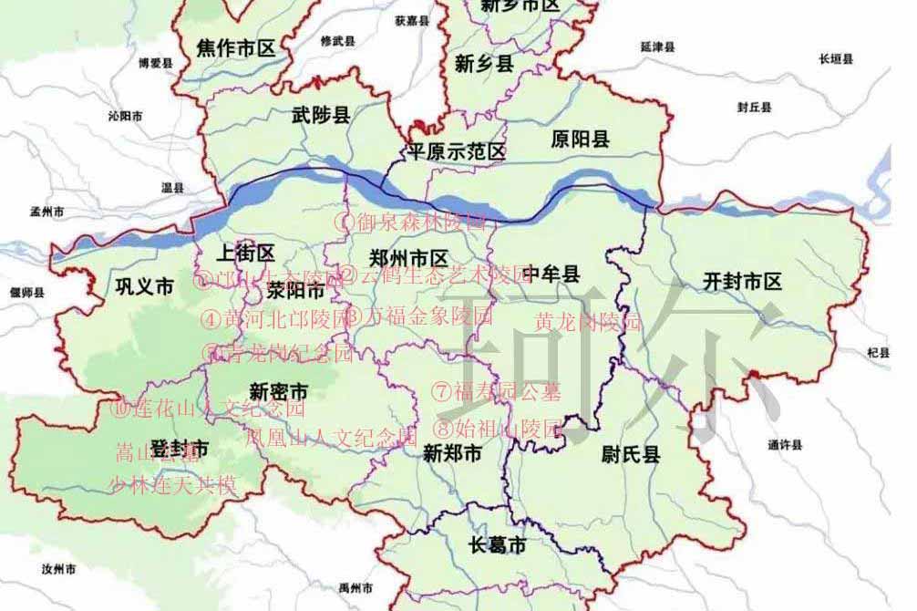 郑州墓地陵园分布图-2022年郑州及周边各地区陵园公墓位置和价格